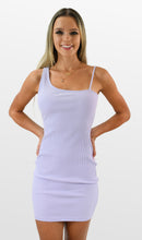 Load image into Gallery viewer, Lavender Skies One Shoulder Ribbed Bodycon Dress