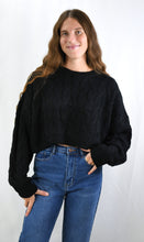 Load image into Gallery viewer, Do It Right Cable Knit Crop Sweater