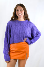 Load image into Gallery viewer, Do It Right Cable Knit Crop Sweater