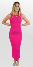 Load image into Gallery viewer, Hot Pink Trend Ribbed Bodycon Maxi Dress