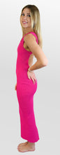 Load image into Gallery viewer, Hot Pink Trend Ribbed Bodycon Maxi Dress