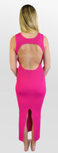 Load image into Gallery viewer, Hot Pink Trend Ribbed Bodycon Maxi Dress