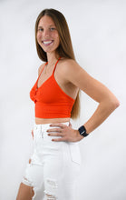 Load image into Gallery viewer, Keyhole Opening Crop Halter Top