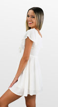 Load image into Gallery viewer, Just a Girl Smocked Top Dress with Flutter Sleeves