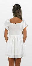 Load image into Gallery viewer, Just a Girl Smocked Top Dress with Flutter Sleeves