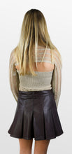 Load image into Gallery viewer, Girlish Edge Pleated Faux Leather Mini Skirt