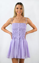 Load image into Gallery viewer, Persian Lilac Shirred Bodice Sundress