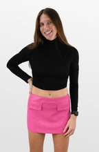 Load image into Gallery viewer, Pink Fun Faux Leather Mini Skirt