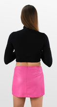 Load image into Gallery viewer, Pink Fun Faux Leather Mini Skirt