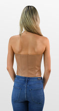 Load image into Gallery viewer, Impress ‘Em Faux Leather Corset Top
