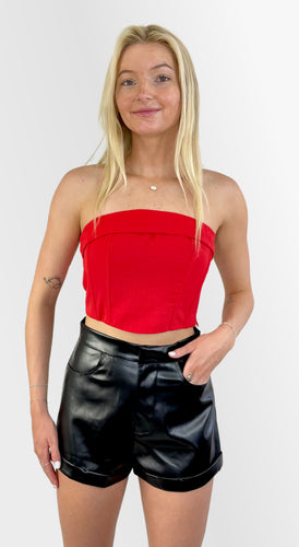 Best Approach Faux Leather Shorts