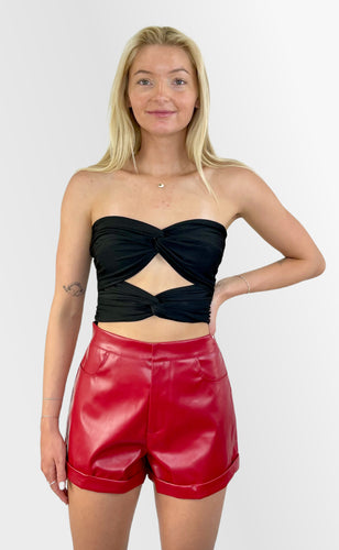 Best Approach Faux Leather Shorts