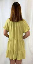 Load image into Gallery viewer, Natural Gold Tiered Babydoll Shift Dress