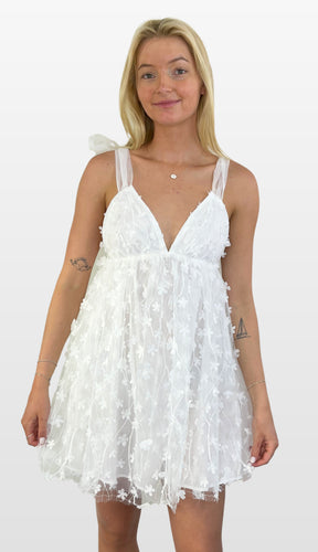 Chiffon Petals Mini Dress