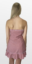 Load image into Gallery viewer, Gingham Girl Strapless Dress