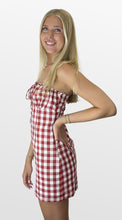 Load image into Gallery viewer, Field Trip Gingham Strapless Dress