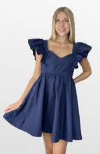 Load image into Gallery viewer, Game Plan Ruffle Shoulder Dress