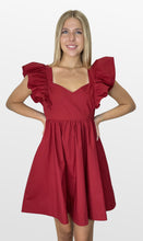 Load image into Gallery viewer, Game Plan Ruffle Shoulder Dress