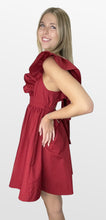 Load image into Gallery viewer, Game Plan Ruffle Shoulder Dress