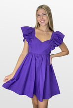 Load image into Gallery viewer, Game Plan Ruffle Shoulder Dress