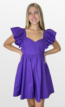Load image into Gallery viewer, Game Plan Ruffle Shoulder Dress