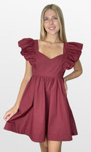 Load image into Gallery viewer, Game Plan Ruffle Shoulder Dress