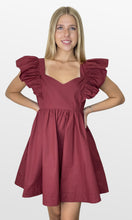 Load image into Gallery viewer, Game Plan Ruffle Shoulder Dress
