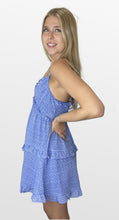 Load image into Gallery viewer, Blue Lines V Neck Sundress