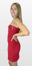 Load image into Gallery viewer, Fun Game Front Zip Strapless Dress