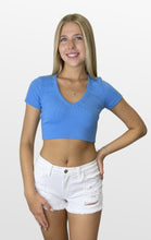 Load image into Gallery viewer, Everyday Cropped V Neck Tee