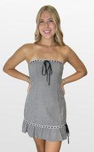 Load image into Gallery viewer, Gingham Girl Strapless Dress