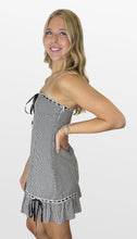 Load image into Gallery viewer, Gingham Girl Strapless Dress