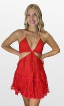 Load image into Gallery viewer, Spicy Red Lacy Dress