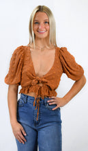 Load image into Gallery viewer, Good Feelings Swiss Dot Crop Top