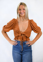 Load image into Gallery viewer, Good Feelings Swiss Dot Crop Top