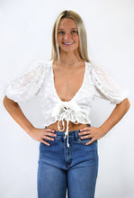 Load image into Gallery viewer, Good Feelings Swiss Dot Crop Top
