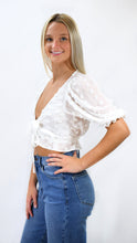 Load image into Gallery viewer, Good Feelings Swiss Dot Crop Top