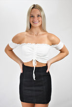 Load image into Gallery viewer, Paint It Black Denim Mini Skirt