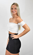 Load image into Gallery viewer, Paint It Black Denim Mini Skirt