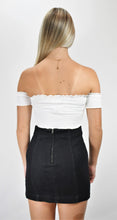 Load image into Gallery viewer, Paint It Black Denim Mini Skirt