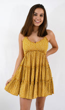 Load image into Gallery viewer, Golden Diamonds Tiered Dress