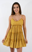 Load image into Gallery viewer, Golden Diamonds Tiered Dress