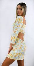 Load image into Gallery viewer, Floral Dream Open Midriff Dress with Sleeves