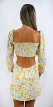 Load image into Gallery viewer, Floral Dream Open Midriff Dress with Sleeves