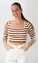 Load image into Gallery viewer, Going Vertical Striped Knit Crop Top