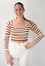 Load image into Gallery viewer, Going Vertical Striped Knit Crop Top
