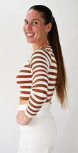 Load image into Gallery viewer, Going Vertical Striped Knit Crop Top