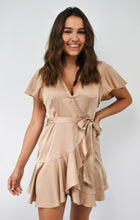 Load image into Gallery viewer, Espresso Yourself Silky Flounce Dress