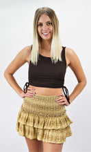 Load image into Gallery viewer, Golden Shade Smocked Waist Skirt