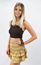 Load image into Gallery viewer, Golden Shade Smocked Waist Skirt